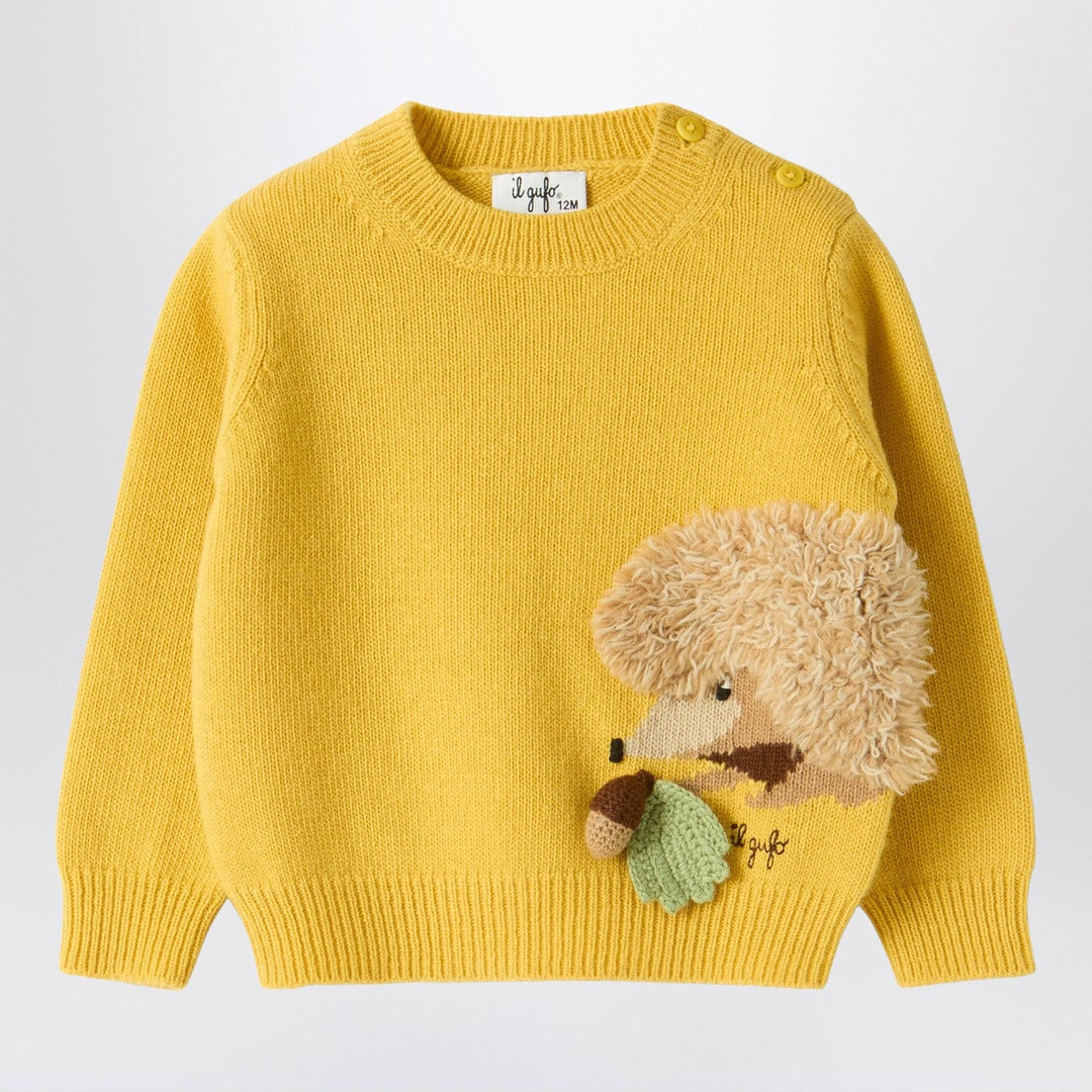 Shirts &amp; Tops 12 Il Gufo - Yellow wool sweater with curly texture Brand