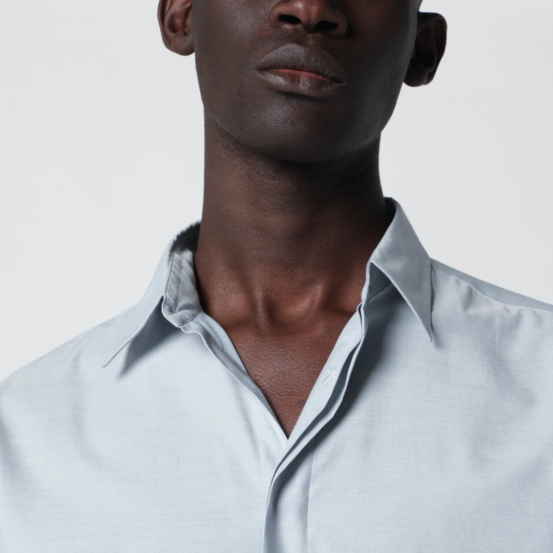 Lardini - Light Blue Cotton Blend Shirt Brand Shirts &amp; Tops