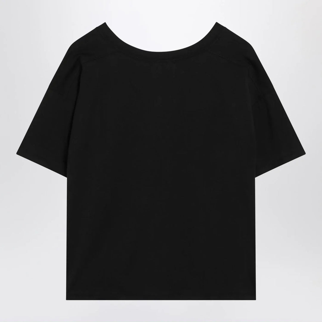 LouLou De Saison - Black cotton V-neck T-shirt Brand Shirts &amp; Tops