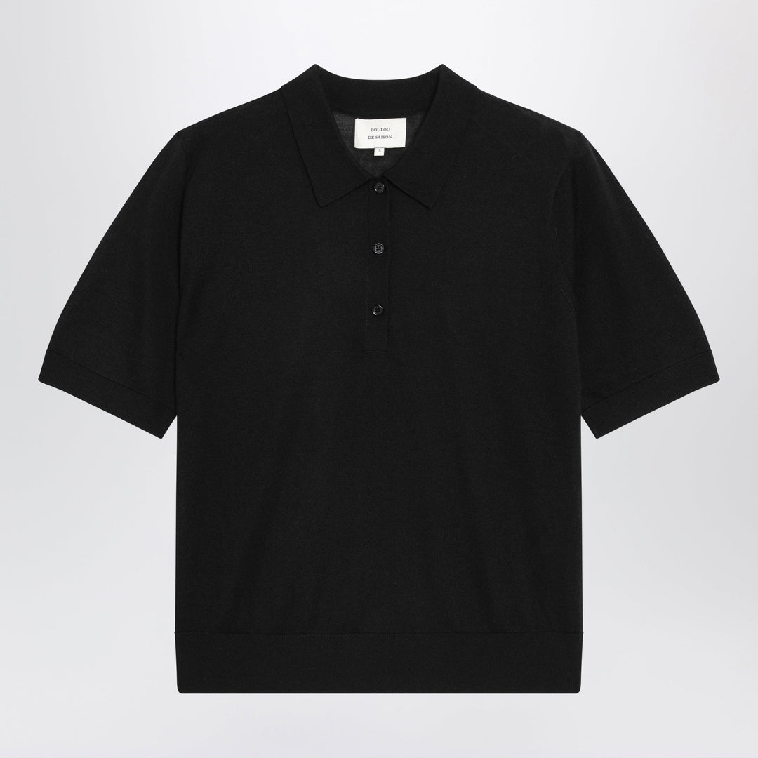 Shirts & Tops LouLou De Saison - Black Migo Fluid Cashmere Polo Brand
