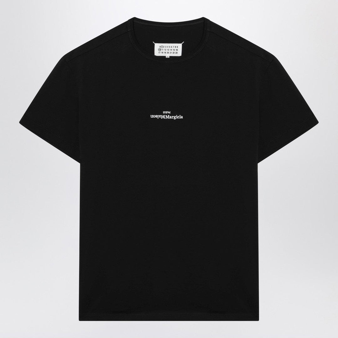 Shirts &amp; Tops Maison Margiela - Black T-shirt with distorted logo Brand