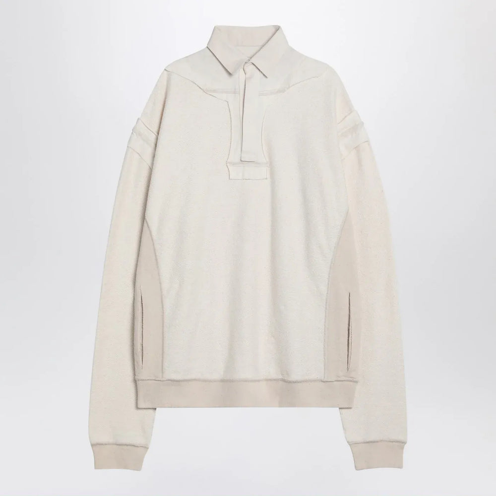 Maison Margiela - Distressed-effect ecru sweatshirt Brand Shirts & Tops L