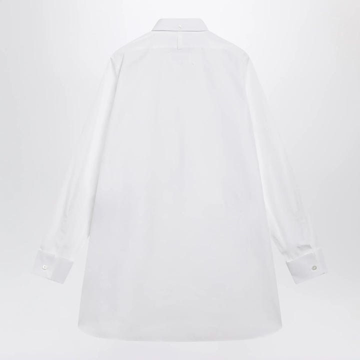 Maison Margiela - Long-sleeve cotton poplin shirt in white Brand Shirts &amp; Tops