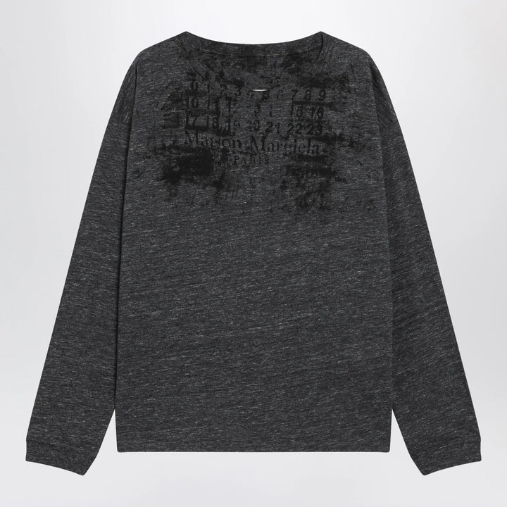 Maison Margiela - Long-sleeve cotton T-shirt in dark grey Brand Shirts &amp; Tops M