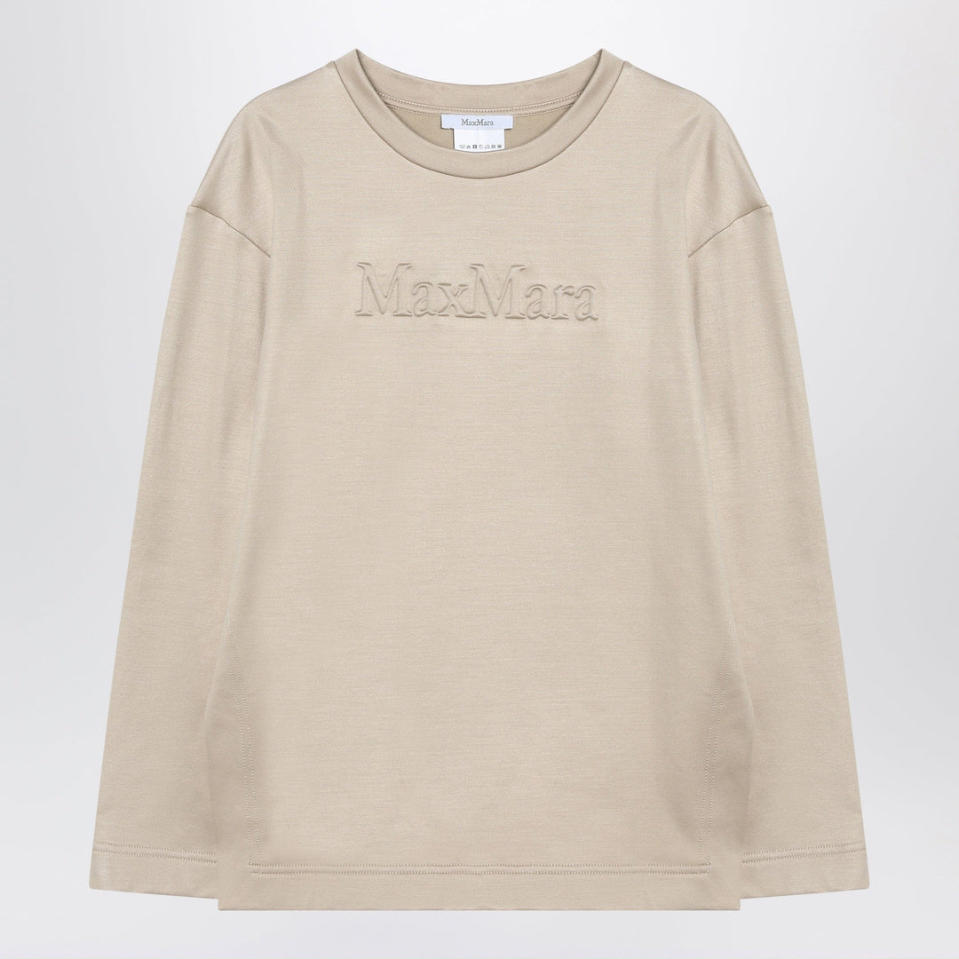 Shirts &amp; Tops Max Mara - Beige sweatshirt in silk blend Brand
