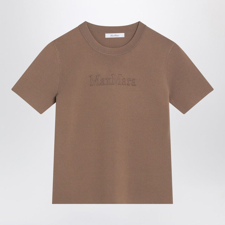 Shirts &amp; Tops S Max Mara - Hazelnut-coloured T-shirt in viscose crêpe Brand
