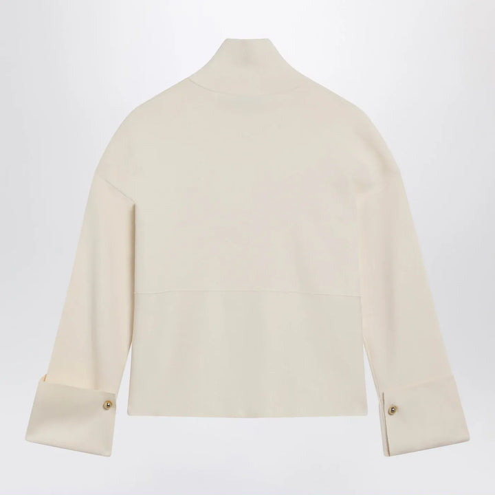 Max Mara - Ivory viscose-blend zip-up sweatshirt Brand Shirts &amp; Tops