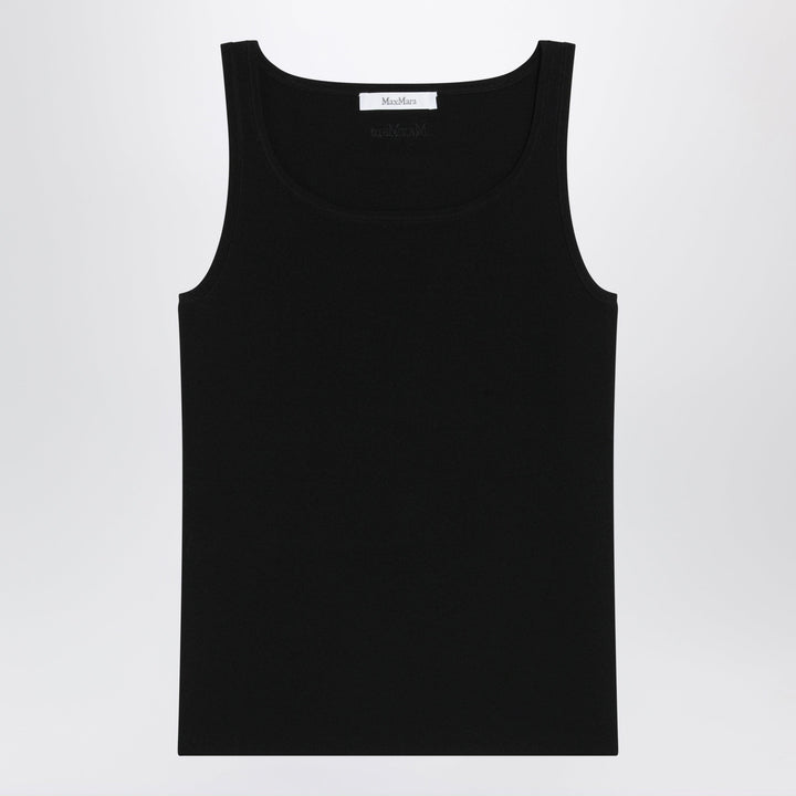 Shirts &amp; Tops Max Mara - Sleeveless viscose crêpe knit top in black Brand
