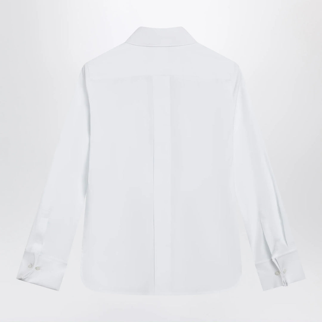 Max Mara - White cotton shirt with logo Brand Shirts &amp; Tops