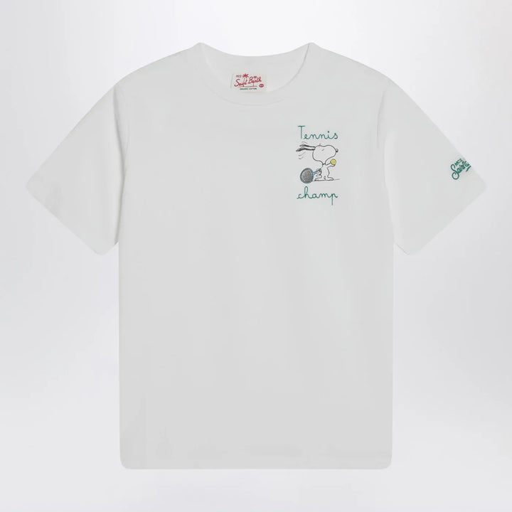 MC2 Saint Barth - White T-shirt with Snoopy tennis print Brand Shirts &amp; Tops 10