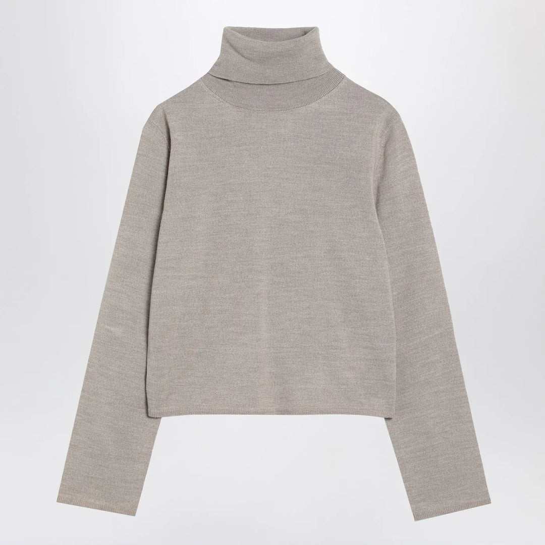 MM6 Maison Margiela - Beige wool blend turtleneck sweater Brand Shirts &amp; Tops L