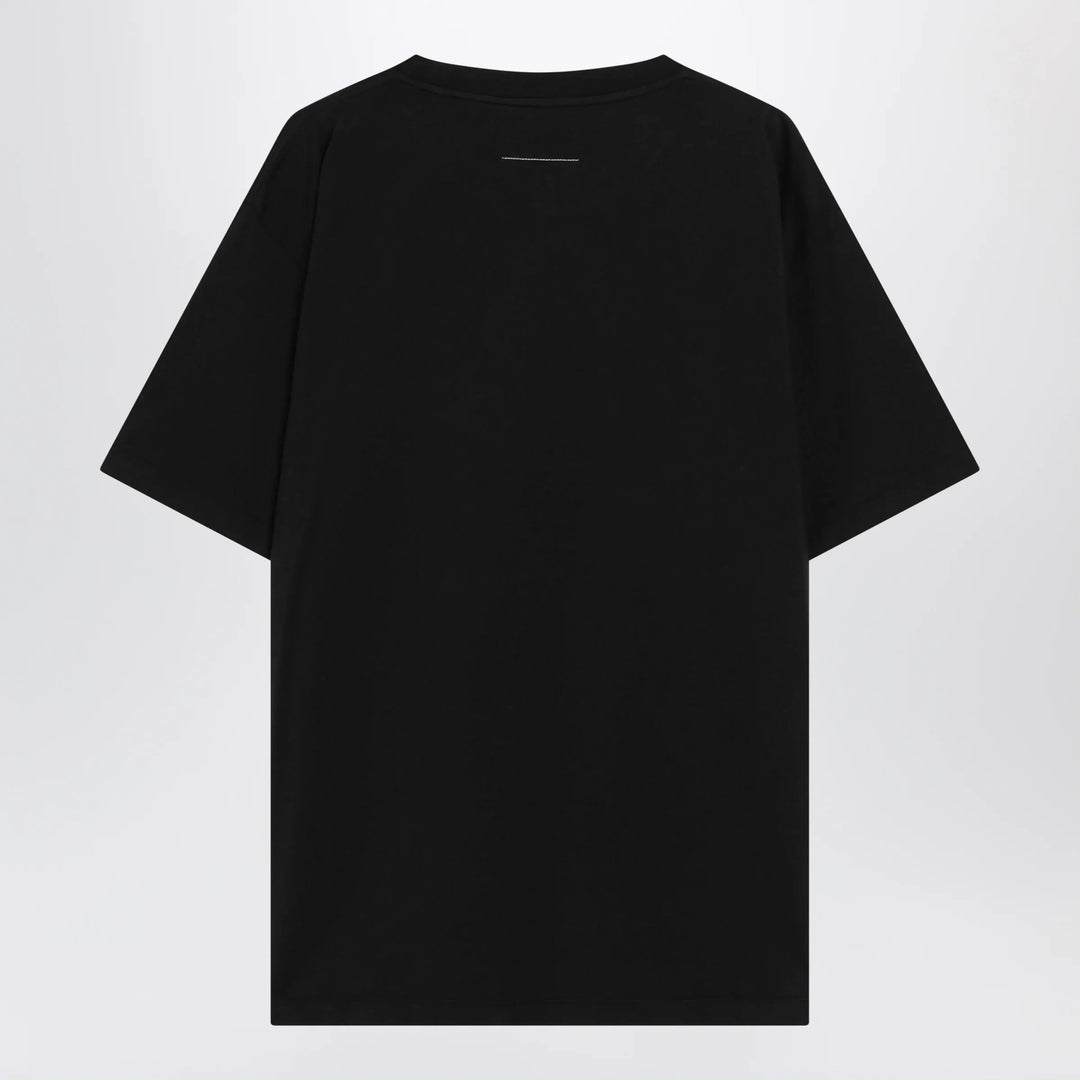 MM6 Maison Margiela - Black T-shirt with logo print Brand Shirts &amp; Tops
