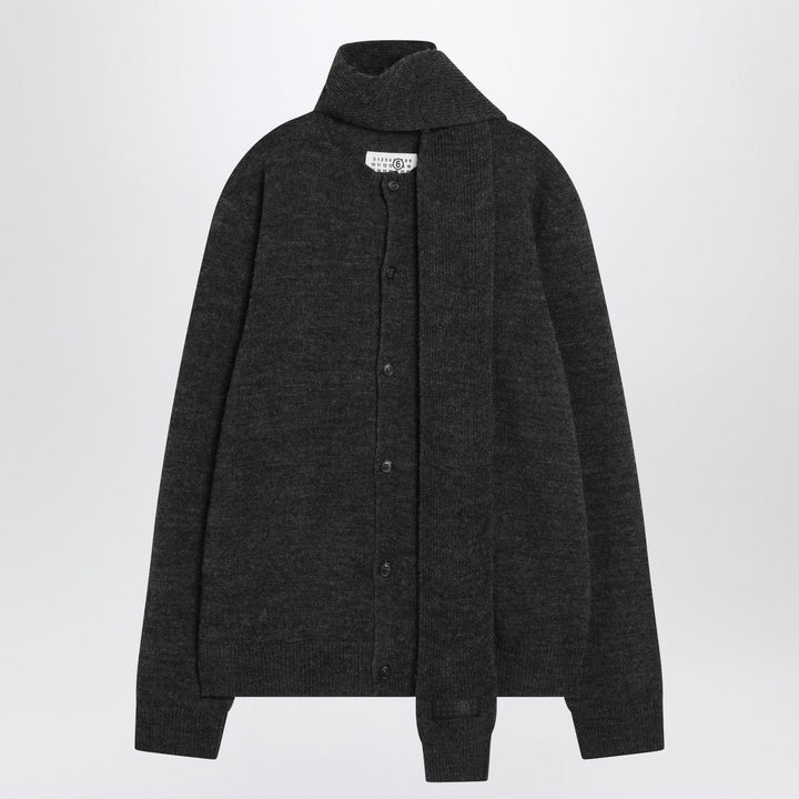 Shirts &amp; Tops M MM6 Maison Margiela - Grey wool-blend cardigan with scarf Brand