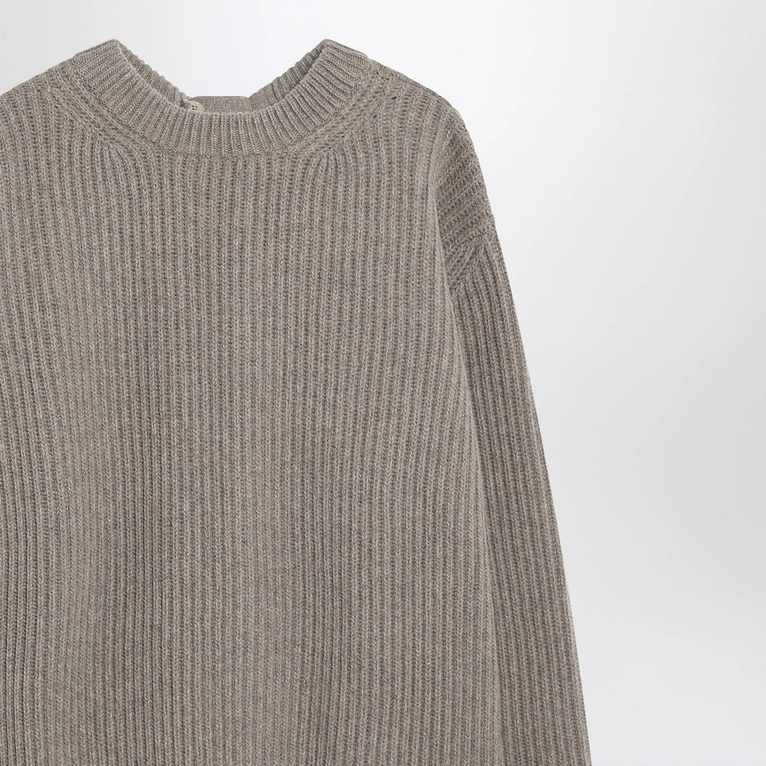 MM6 Maison Margiela - Oversized beige ribbed sweater Brand Shirts &amp; Tops S