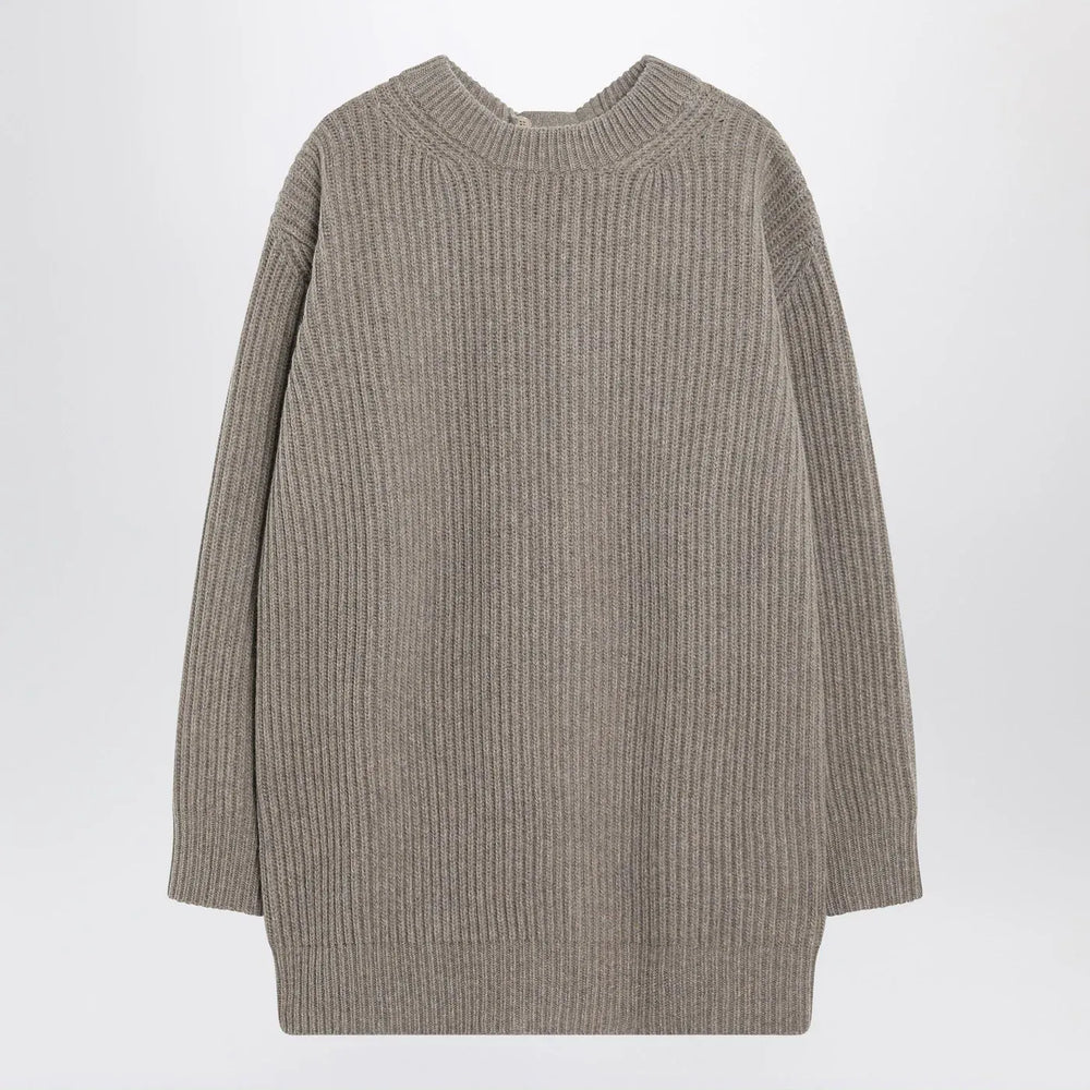 MM6 Maison Margiela - Oversized beige ribbed sweater Brand Shirts & Tops S