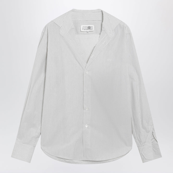 Shirts &amp; Tops MM6 Maison Margiela - Pinstriped cotton shirt with V-neck Brand