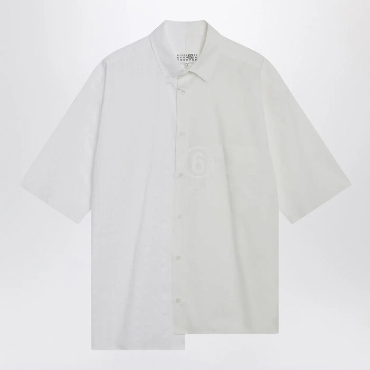 MM6 Maison Margiela - Two-tone cotton poplin shirt Brand Shirts &amp; Tops 46 IT