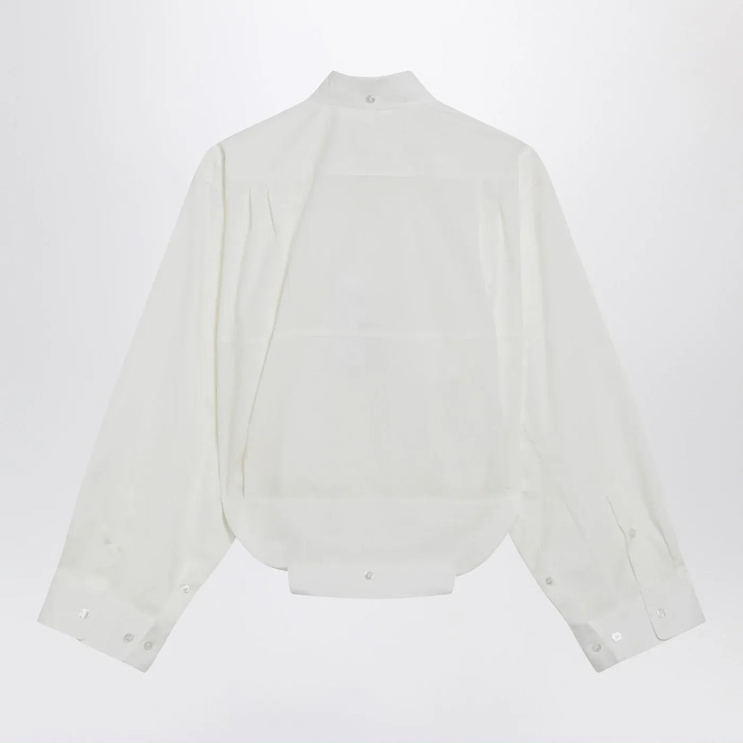 MM6 Maison Margiela - White cotton shirt with mirrored effect Brand Shirts &amp; Tops