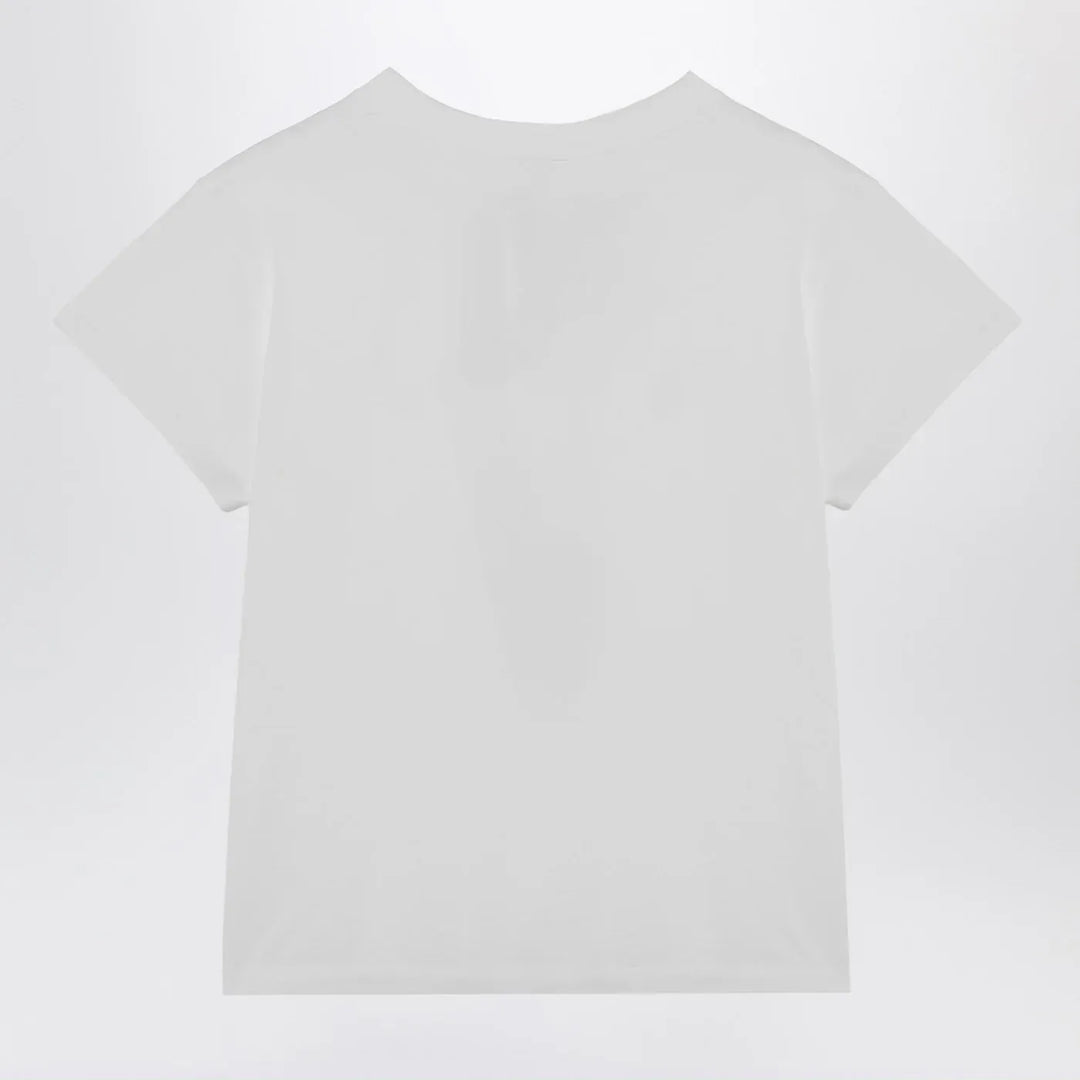 MM6 Maison Margiela - White T-shirt with Numeric Signature patch Brand Shirts &amp; Tops