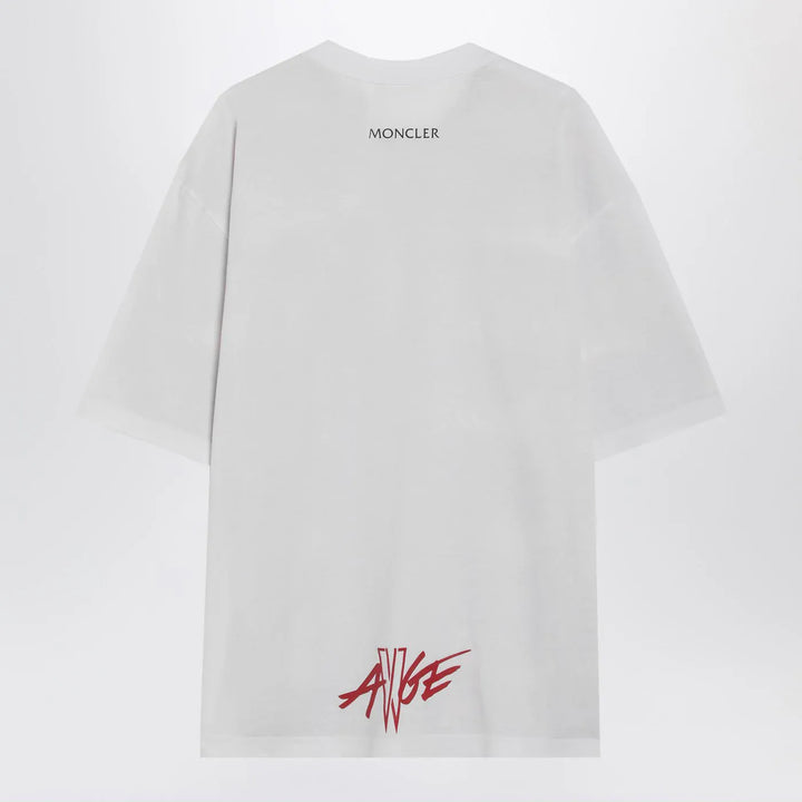 Moncler X A$AP Rocky - Red cotton T-shirt with digital print Brand Shirts &amp; Tops