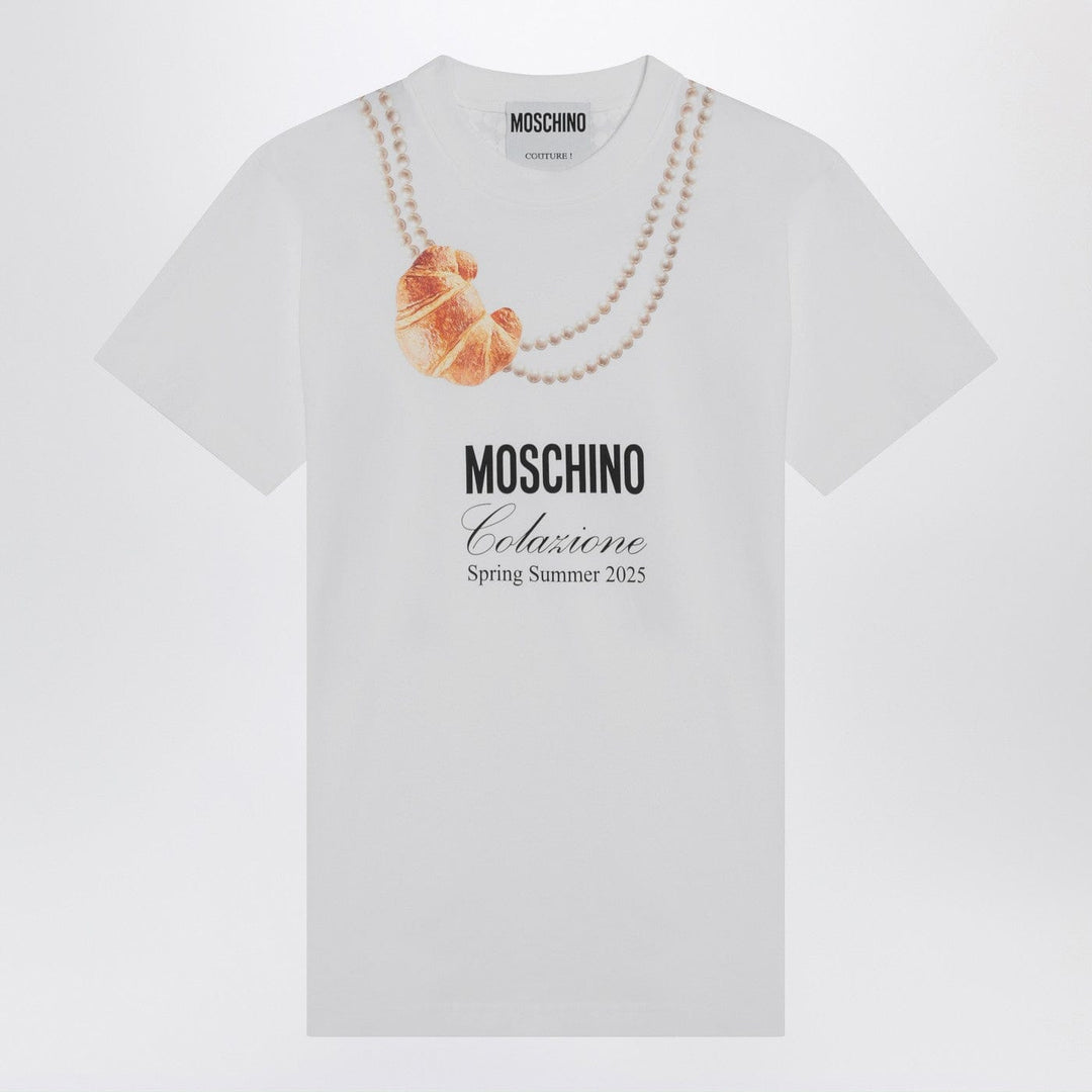Shirts & Tops XS Moschino - white Moschino Breakfast T-shirt Brand