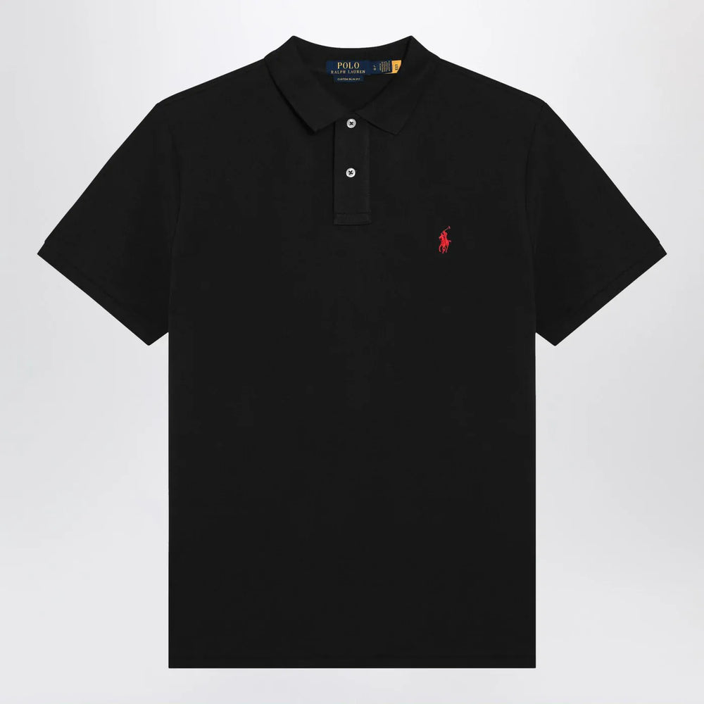 Polo Ralph Lauren - Black cotton Custom Slim-Fit polo Brand Shirts & Tops S