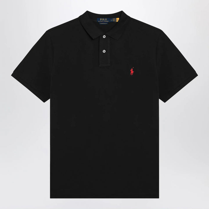 Polo Ralph Lauren - Black cotton Custom Slim-Fit polo Brand Shirts &amp; Tops S