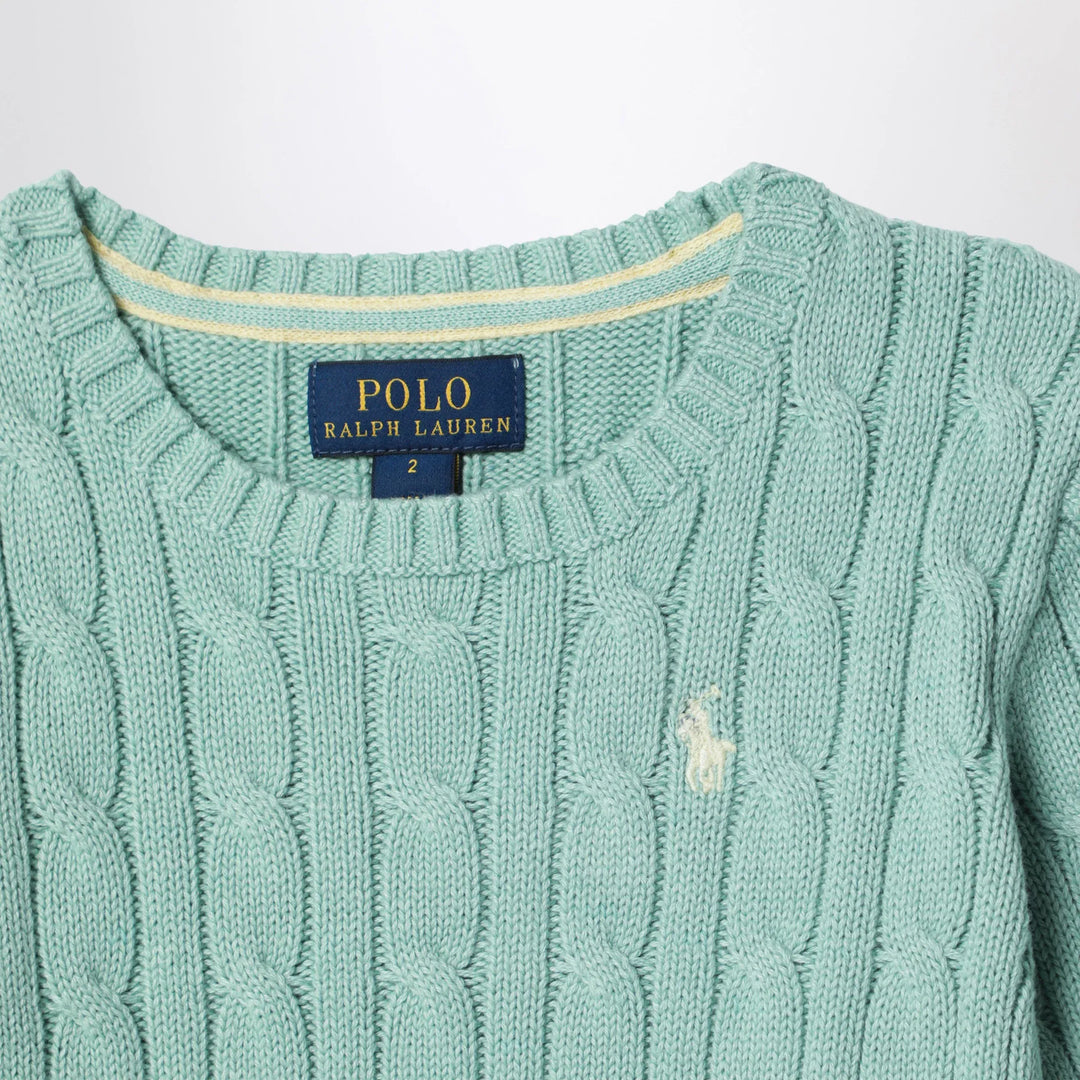 Polo Ralph Lauren - Celadon green cable knit cotton jumper Brand Shirts &amp; Tops
