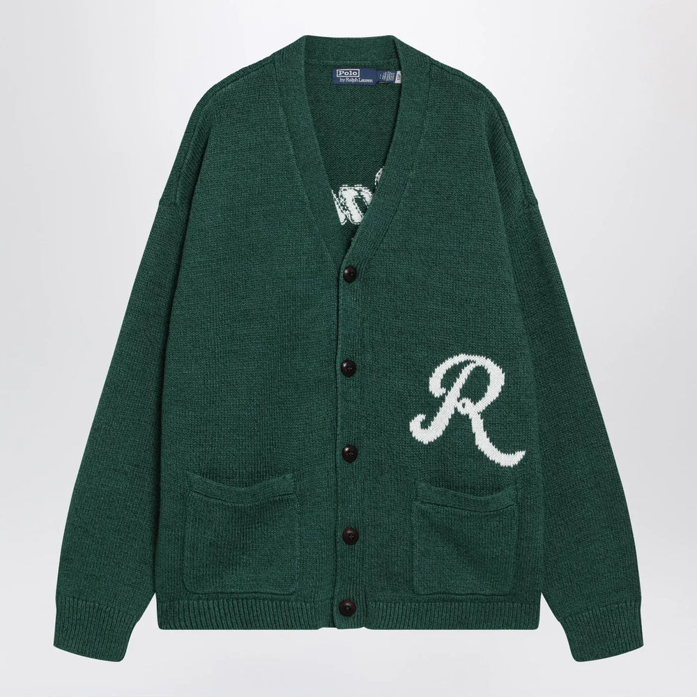Polo Ralph Lauren - Forest green cardigan with Ralph logo Brand Shirts & Tops L