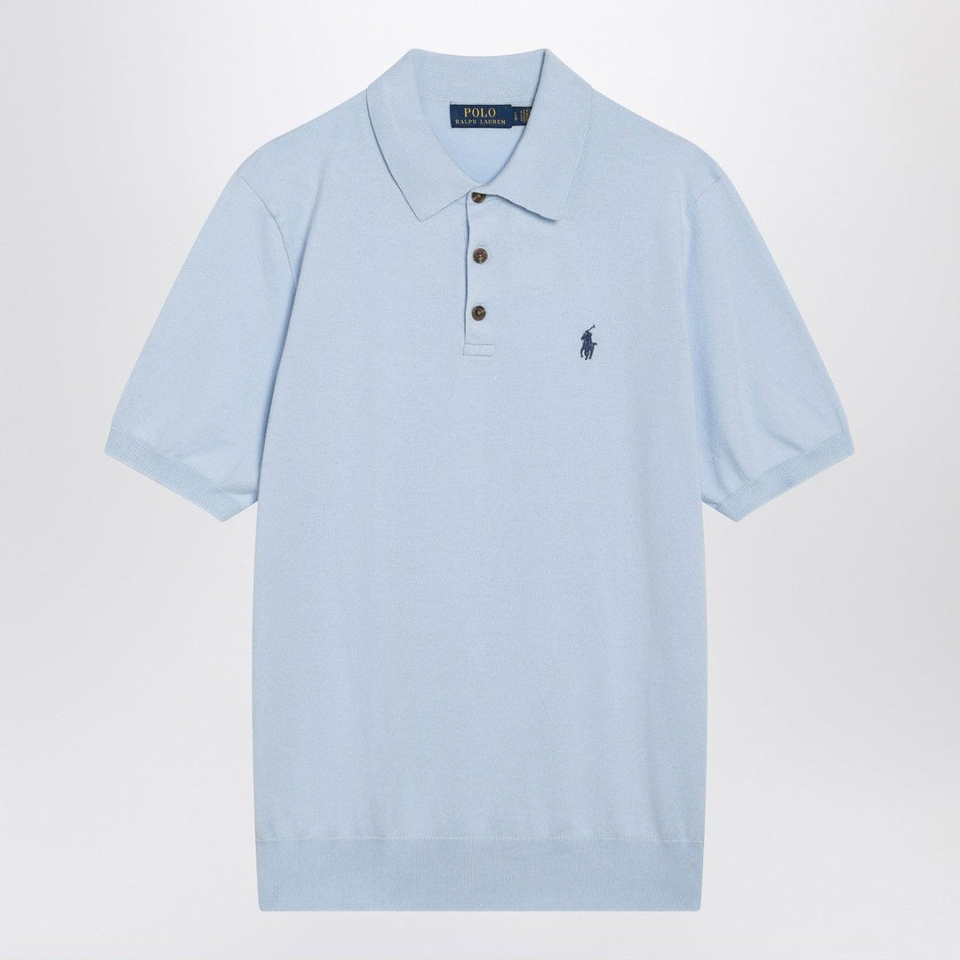 Shirts & Tops Polo Ralph Lauren - Light blue cotton knit polo shirt Brand