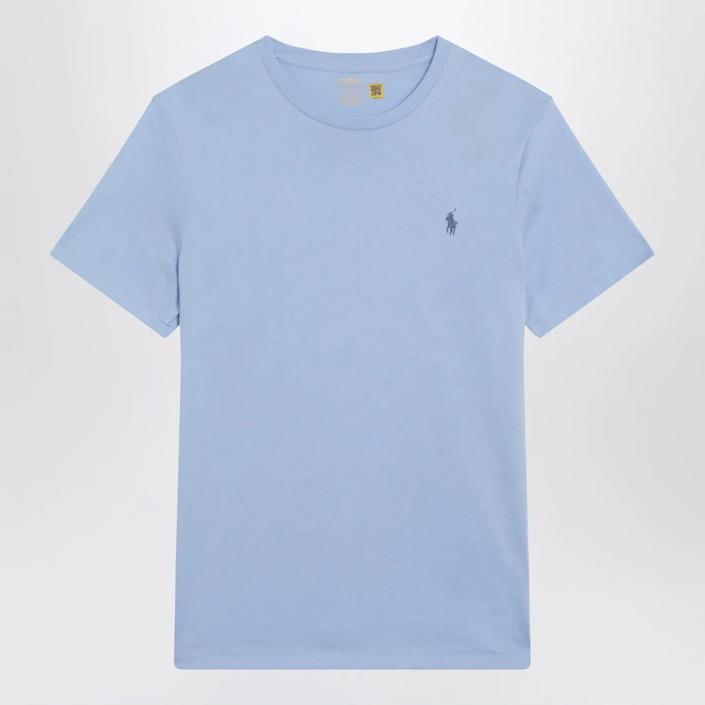 Polo Ralph Lauren - Light blue Custom Slim-Fit cotton T-shirt Brand Shirts & Tops L