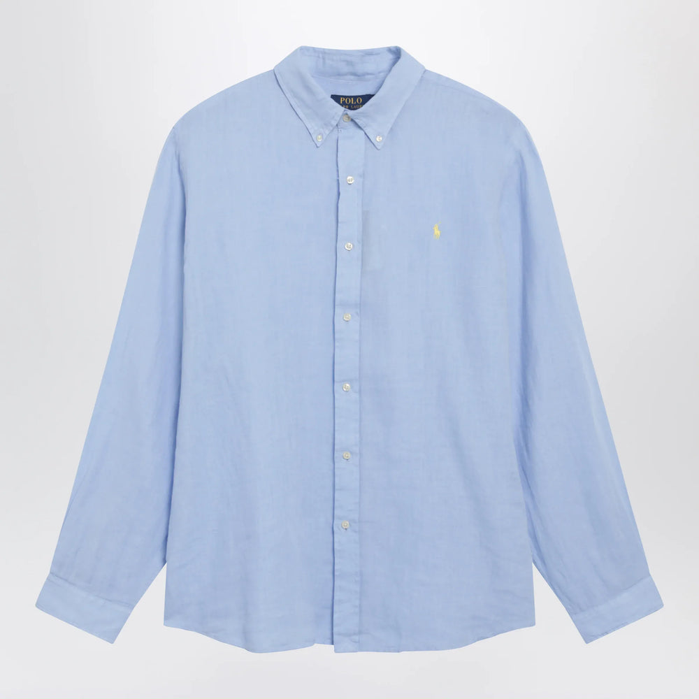 Polo Ralph Lauren - Light Blue Linen Button-Down Shirt Brand Shirts & Tops S