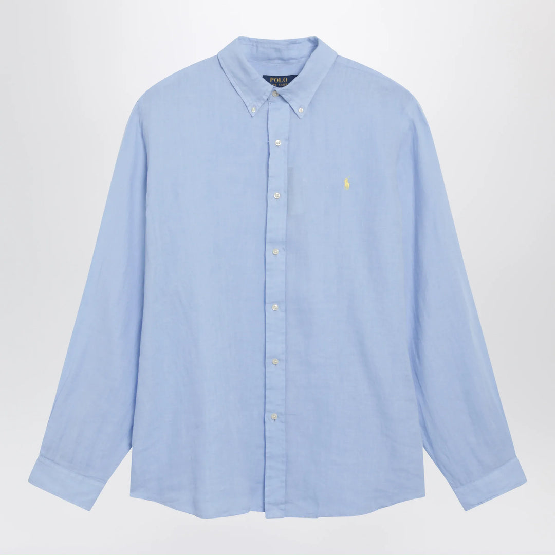 Polo Ralph Lauren - Light Blue Linen Button-Down Shirt Brand Shirts &amp; Tops S