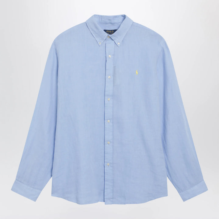 Polo Ralph Lauren - Light Blue Linen Button-Down Shirt Brand Shirts &amp; Tops S