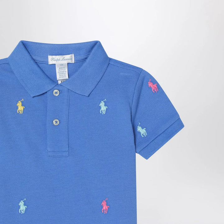 Polo Ralph Lauren - Light blue polo shirt with colourful logo embroidery Brand Shirts &amp; Tops 6