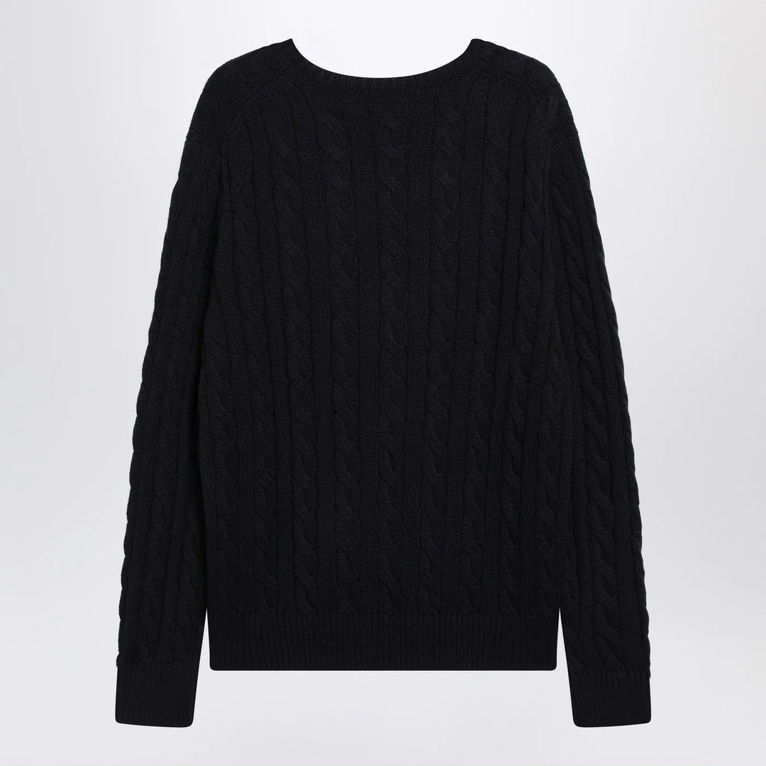 Polo Ralph Lauren - Navy blue cable-knit cotton sweater Brand Shirts &amp; Tops