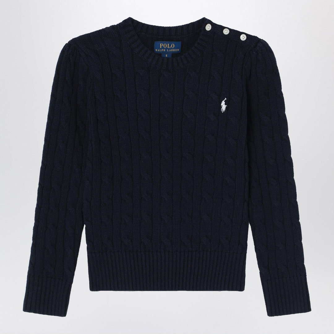 Shirts &amp; Tops Polo Ralph Lauren - Navy blue cotton cable-knit jumper Brand