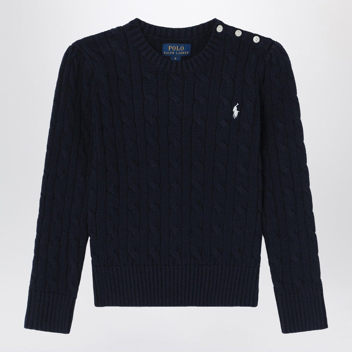 Shirts &amp; Tops Polo Ralph Lauren - Navy blue cotton cable-knit jumper Brand