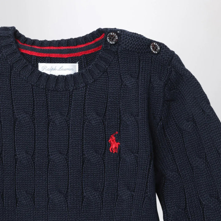 Polo Ralph Lauren - Navy blue cotton cable-knit sweater Brand Shirts &amp; Tops