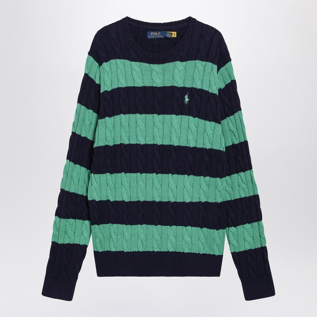 Shirts & Tops Polo Ralph Lauren - Navy blue/green striped cable knit sweater Brand