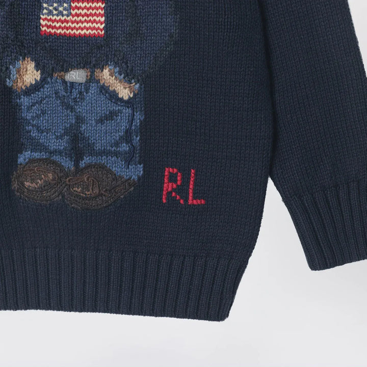 Polo Ralph Lauren - Navy blue Polo Bear cotton sweater Brand Shirts &amp; Tops S