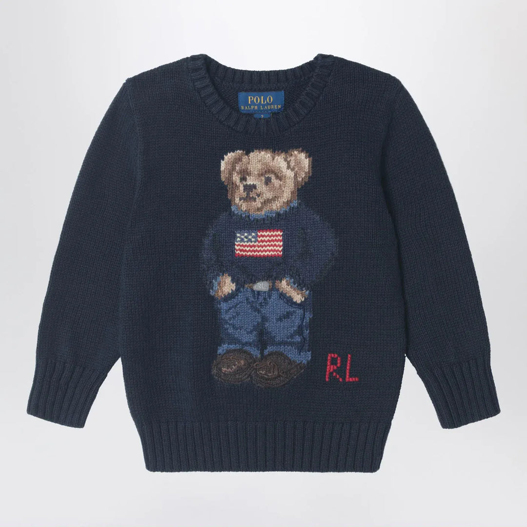 Polo Ralph Lauren - Navy blue Polo Bear cotton sweater Brand Shirts &amp; Tops S
