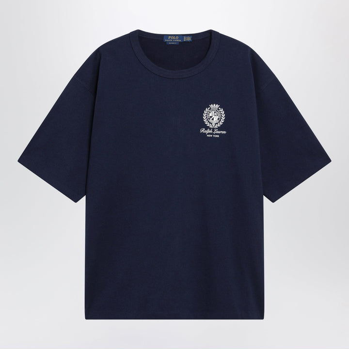 Shirts &amp; Tops Polo Ralph Lauren - Navy Blue Relaxed-Fit T-Shirt With Logo Prints Brand