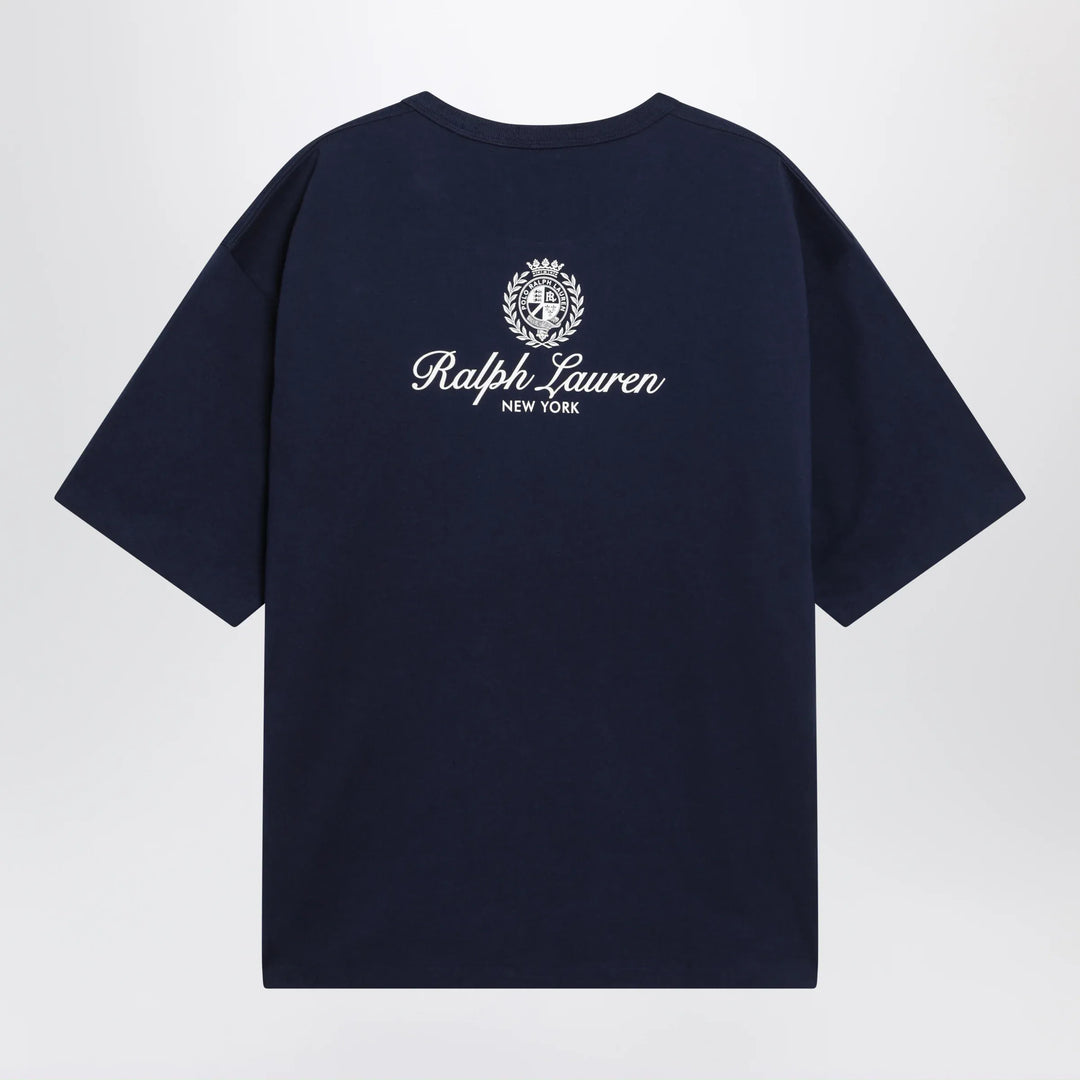 Polo Ralph Lauren - Navy Blue Relaxed-Fit T-Shirt With Logo Prints Brand Shirts &amp; Tops
