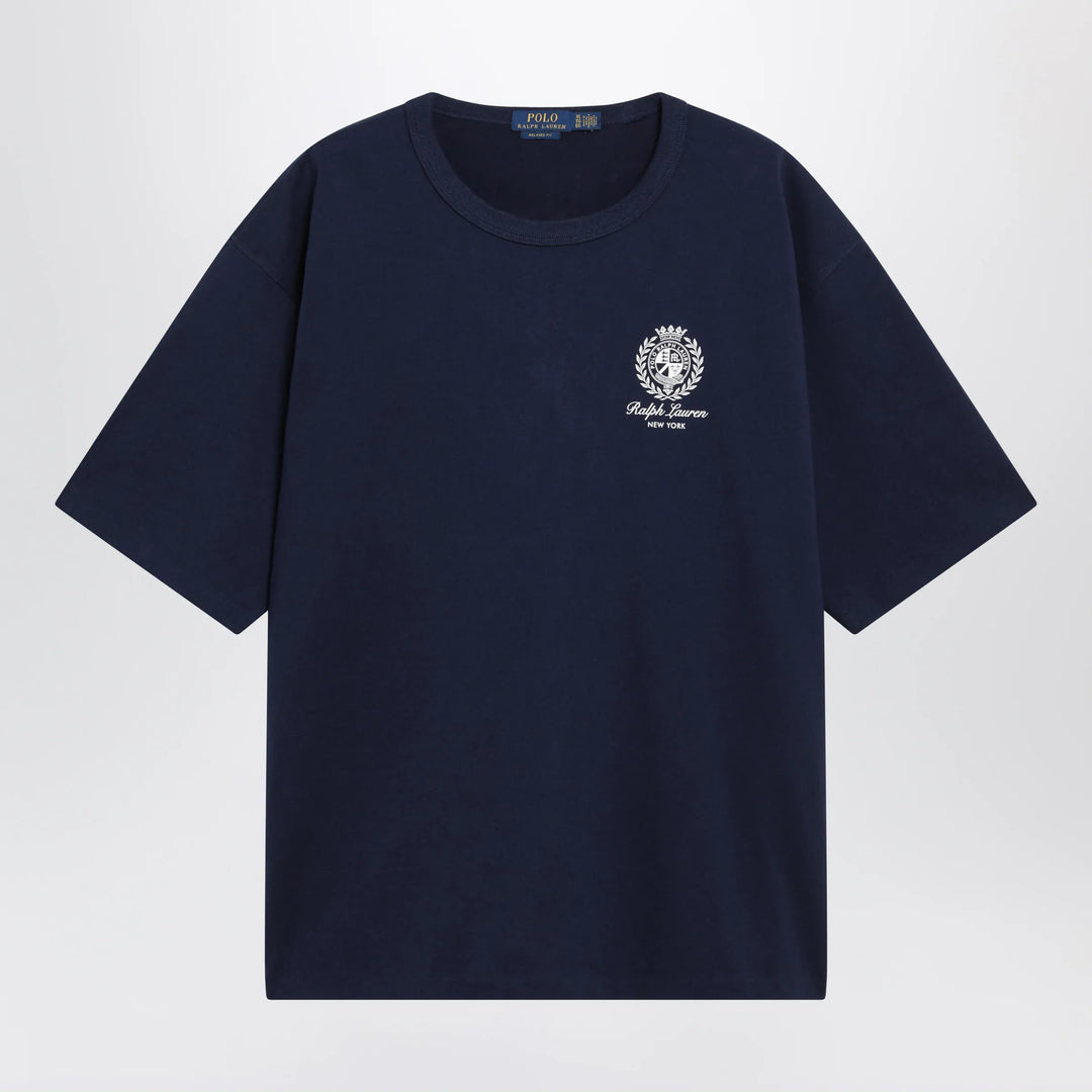 Polo Ralph Lauren - Navy Blue Relaxed-Fit T-Shirt With Logo Prints Brand Shirts &amp; Tops S