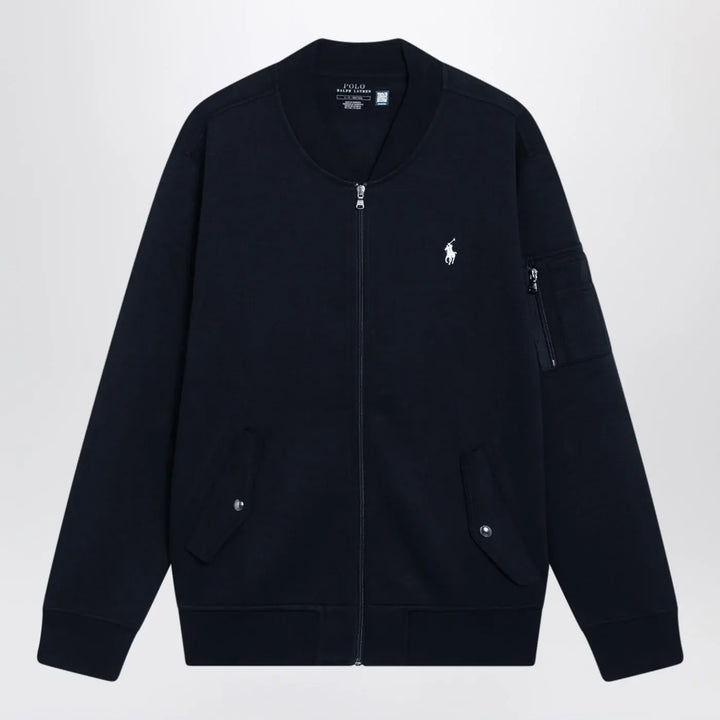 Polo Ralph Lauren - Navy blue zip-up cotton-blend sweatshirt Brand Shirts &amp; Tops XXL