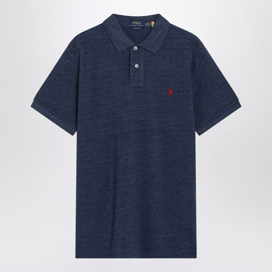 Shirts &amp; Tops Polo Ralph Lauren - Navy mélange cotton Custom Slim-Fit polo shirt Brand