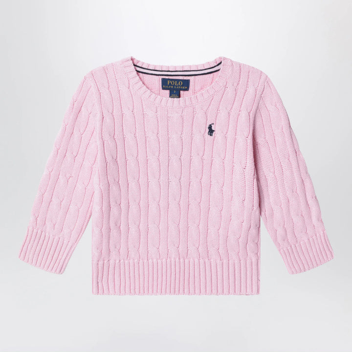 Polo Ralph Lauren - Pink cable-knit cotton sweater Brand Shirts &amp; Tops 2