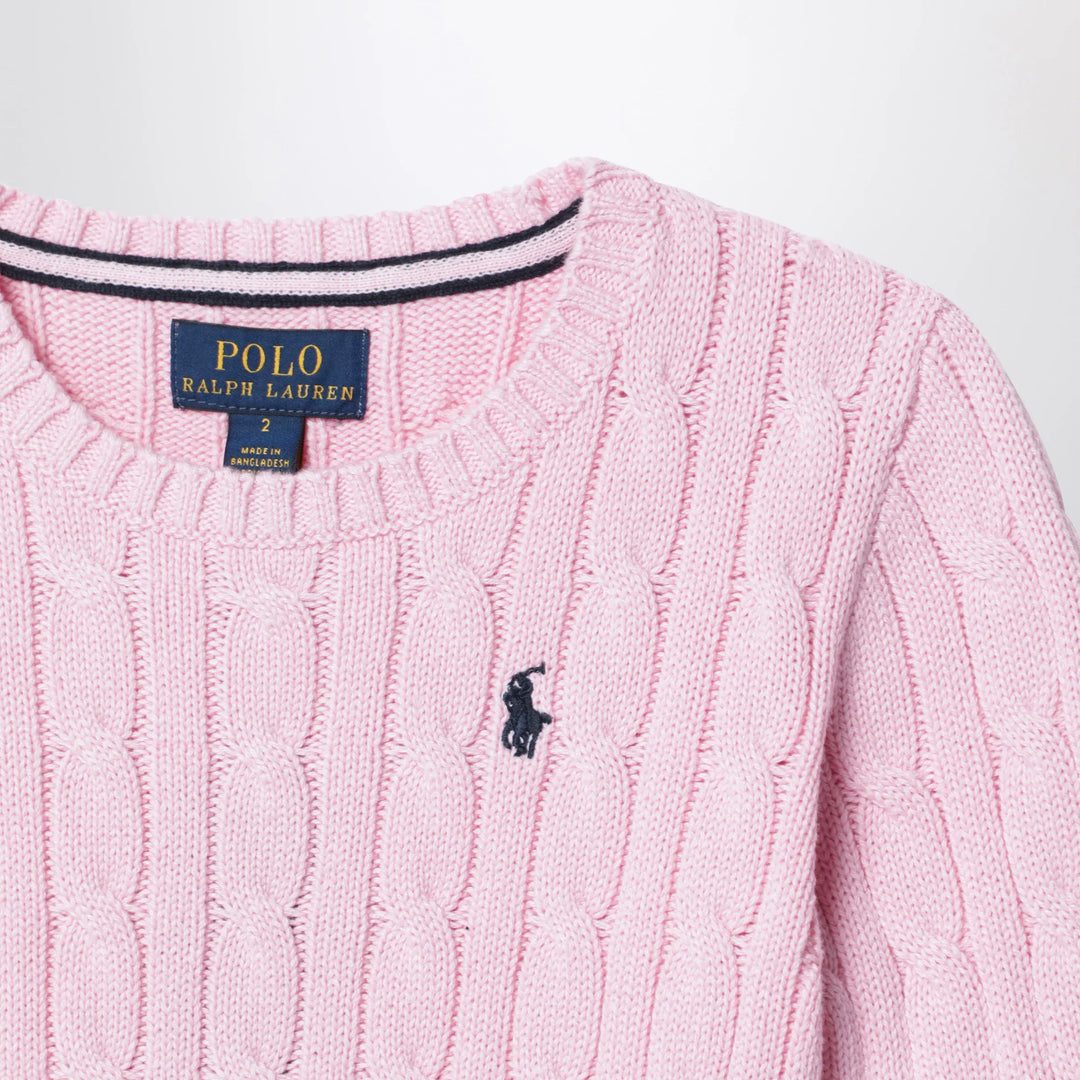 Polo Ralph Lauren - Pink cable-knit cotton sweater Brand Shirts &amp; Tops S