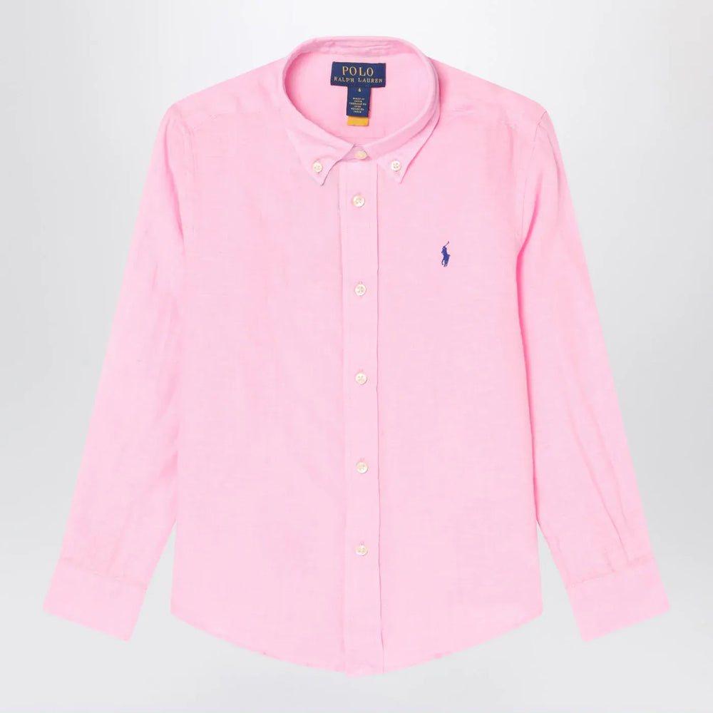 Polo Ralph Lauren - Pink linen button-down shirt Brand Shirts & Tops 2